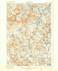 Buckfield, Maine 1913 (1939) USGS Old Topo Map Reprint 15x15 ME Quad 460260
