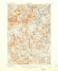 Buckfield, Maine 1913 (1947) USGS Old Topo Map Reprint 15x15 ME Quad 460262