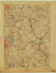 Buxton, Maine 1892 (1913) USGS Old Topo Map Reprint 15x15 ME Quad 807420