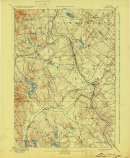 Buxton, Maine 1892 (1933) USGS Old Topo Map Reprint 15x15 ME Quad 807418