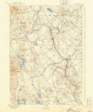 Buxton, Maine 1892 (1940) USGS Old Topo Map Reprint 15x15 ME Quad 460274