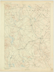 Buxton, Maine 1893 (1893) USGS Old Topo Map Reprint 15x15 ME Quad 306503