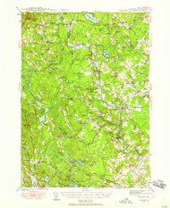 Buxton, Maine 1942 (1958) USGS Old Topo Map Reprint 15x15 ME Quad 460277