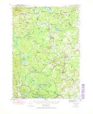 Buxton, Maine 1942 (1973) USGS Old Topo Map Reprint 15x15 ME Quad 460278