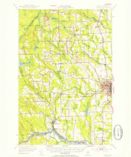 Caribou, Maine 1953 (1956) USGS Old Topo Map Reprint 15x15 ME Quad 460286