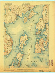 Castine, Maine 1904 (1920) USGS Old Topo Map Reprint 15x15 ME Quad 807444