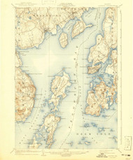 Castine, Maine 1904 (1941) USGS Old Topo Map Reprint 15x15 ME Quad 460295