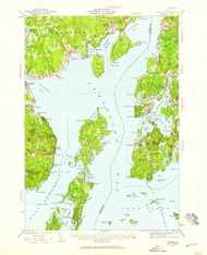Castine, Maine 1941 (1959) USGS Old Topo Map Reprint 15x15 ME Quad 460299