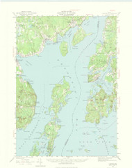 Castine, Maine 1941 (1975) USGS Old Topo Map Reprint 15x15 ME Quad 306515