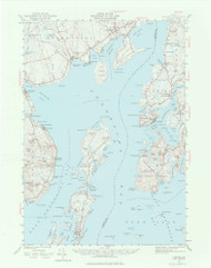 Castine, Maine 1941 (1977) USGS Old Topo Map Reprint 15x15 ME Quad 306516