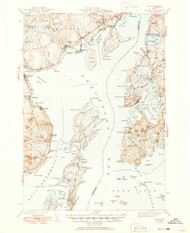 Castine, Maine 1943 (1950) USGS Old Topo Map Reprint 15x15 ME Quad 460298