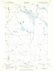 Caucomgomoc Lake, Maine 1954 (1955) USGS Old Topo Map Reprint 15x15 ME Quad 460302