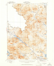Chain Lakes, Maine 1932 (1961) USGS Old Topo Map Reprint 15x15 ME Quad 460310