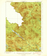 Chain Lakes, Maine 1935 (1935) USGS Old Topo Map Reprint 15x15 ME Quad 460306