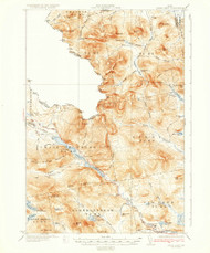 Chain Lakes, Maine 1935 (1935) USGS Old Topo Map Reprint 15x15 ME Quad 460307