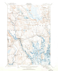 Cherryfield, Maine 1902 (1962) USGS Old Topo Map Reprint 15x15 ME Quad 460316