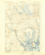 Cherryfield, Maine 1904 (1937) USGS Old Topo Map Reprint 15x15 ME Quad 460313