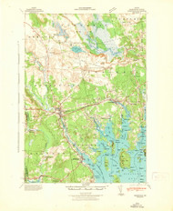 Cherryfield, Maine 1942 (1942) USGS Old Topo Map Reprint 15x15 ME Quad 460314