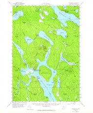Chesuncook, Maine 1958 (1964) USGS Old Topo Map Reprint 15x15 ME Quad 460319