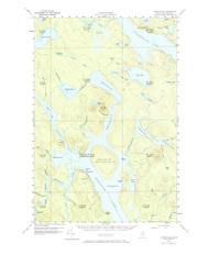 Chesuncook, Maine 1958 (1972) USGS Old Topo Map Reprint 15x15 ME Quad 460320