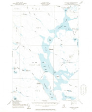 Churchill Lake, Maine 1954 (1955) USGS Old Topo Map Reprint 15x15 ME Quad 460322