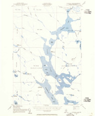 Churchill Lake, Maine 1954 (1956) USGS Old Topo Map Reprint 15x15 ME Quad 460323