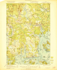 Columbia Falls, Maine 1921 (1921) USGS Old Topo Map Reprint 15x15 ME Quad 460327