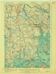 Columbia Falls, Maine 1921 (1932) USGS Old Topo Map Reprint 15x15 ME Quad 807453