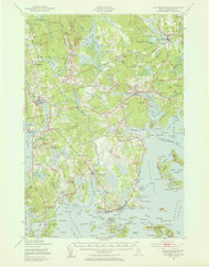 Columbia Falls, Maine 1941 (1955) USGS Old Topo Map Reprint 15x15 ME Quad 306527