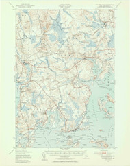 Columbia Falls, Maine 1941 (1955) USGS Old Topo Map Reprint 15x15 ME Quad 306528