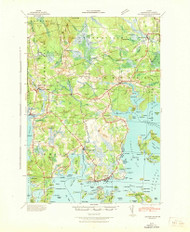 Columbia Falls, Maine 1942 (1942) USGS Old Topo Map Reprint 15x15 ME Quad 460329