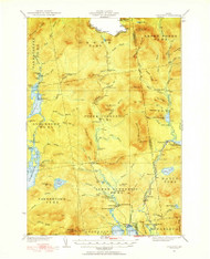 Cupsuptic, Maine 1931 (1954) USGS Old Topo Map Reprint 15x15 ME Quad 460335