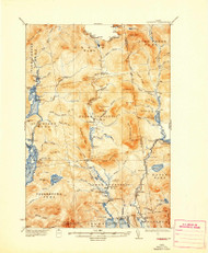 Cupsuptic, Maine 1934 (1934) USGS Old Topo Map Reprint 15x15 ME Quad 460333