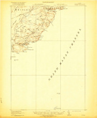 Cutler, Maine 1918 (1920) USGS Old Topo Map Reprint 15x15 ME Quad 460338