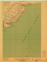Cutler, Maine 1918 (1920) USGS Old Topo Map Reprint 15x15 ME Quad 807459