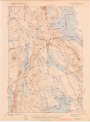 Danforth, Maine 1943 (1943) USGS Old Topo Map Reprint 15x15 ME Quad 306534