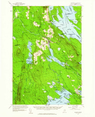 Danforth, Maine 1958 (1960) USGS Old Topo Map Reprint 15x15 ME Quad 460347