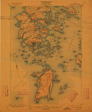 Deer Isle, Maine 1904 (1912) USGS Old Topo Map Reprint 15x15 ME Quad 807466