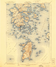Deer Isle, Maine 1904 (1940) USGS Old Topo Map Reprint 15x15 ME Quad 460352