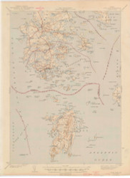 Deer Isle, Maine 1944 (1944) USGS Old Topo Map Reprint 15x15 ME Quad 306537