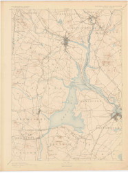 Dover, New Hampshire 1893 (1905) USGS Old Topo Map Reprint 15x15 ME Quad 306542