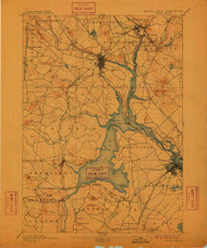 Dover, New Hampshire 1893 (1909) USGS Old Topo Map Reprint 15x15 ME Quad 807471