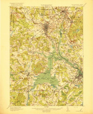Dover, New Hampshire 1918 (1918) USGS Old Topo Map Reprint 15x15 ME Quad 460364