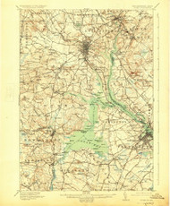 Dover, New Hampshire 1918 (1925) USGS Old Topo Map Reprint 15x15 ME Quad 330021
