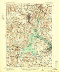 Dover, New Hampshire 1918 (1931) USGS Old Topo Map Reprint 15x15 ME Quad 330022