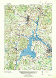 Dover, New Hampshire 1941 (1941) USGS Old Topo Map Reprint 15x15 ME Quad 460044