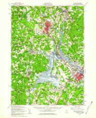 Dover, New Hampshire 1956 (1960) USGS Old Topo Map Reprint 15x15 ME Quad 330012