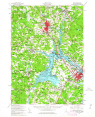 Dover, New Hampshire 1956 (1963) USGS Old Topo Map Reprint 15x15 ME Quad 330011