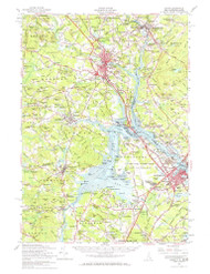 Dover, New Hampshire 1956 (1970) USGS Old Topo Map Reprint 15x15 ME Quad 330010