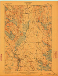 Ellsworth, Maine 1911 (1911) USGS Old Topo Map Reprint 15x15 ME Quad 807487